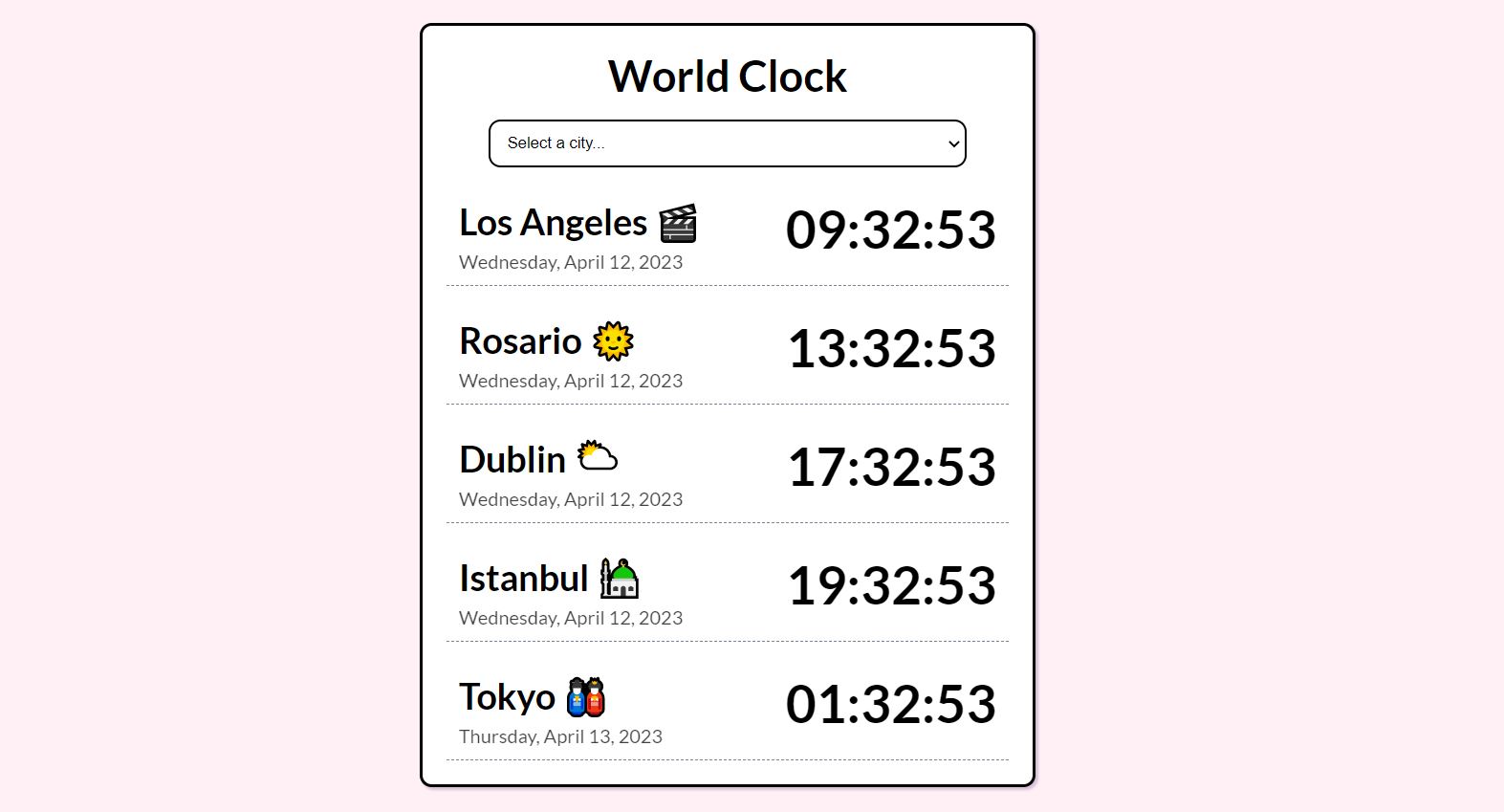 World Clock App